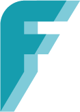 Fitwell Logo, a blue letter F